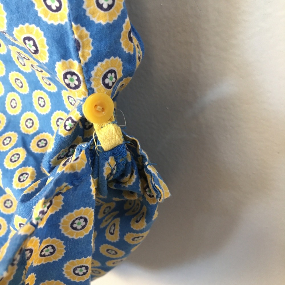 Vera Bradley Riviera Blue Yellow‎ Floral Print Cotton Size L PJ Lounge Pants - Picture 4 of 9